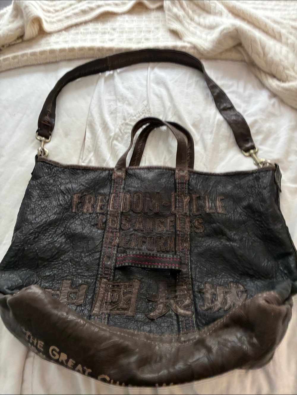 Great China Wall leather satchel